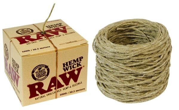 RAW Hemp Wick fuse in a ball of 30.5m