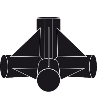 Homebox 4-way connector Ø 16mm 4 pieces