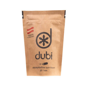dubi Aktivkohlefilter 42 Stück Ø 7 mm