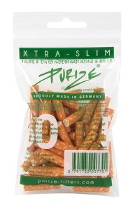 Purize XTRA Slim 50 Stück Aktivkohlefilter Ø 5,9mm orange