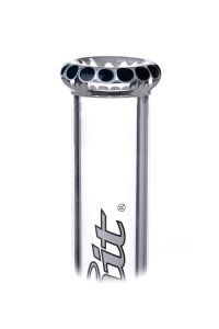 Zenit Bong Beaker Rasta 5mm mit Kickloch, Hut Rasta 18,8, Höhe 60cm, rot/grün