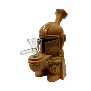 Space Hero Brown Silikon Bong
