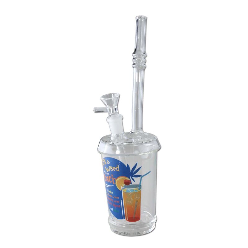 Black Leaf Beaker Glass water pipe SEX + herbs