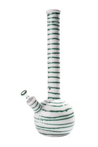 Gmundner Keramik Bong, Grüngeflammt H: 46 cm