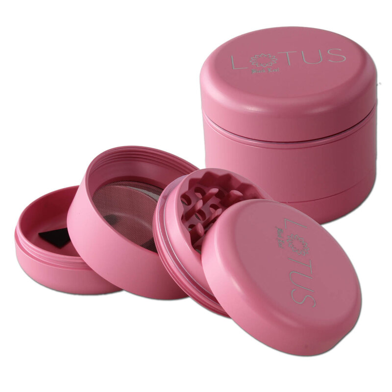 Aluminum mill Black Leaf Lotus pink 4-piece. ceramic coated Ø55mm