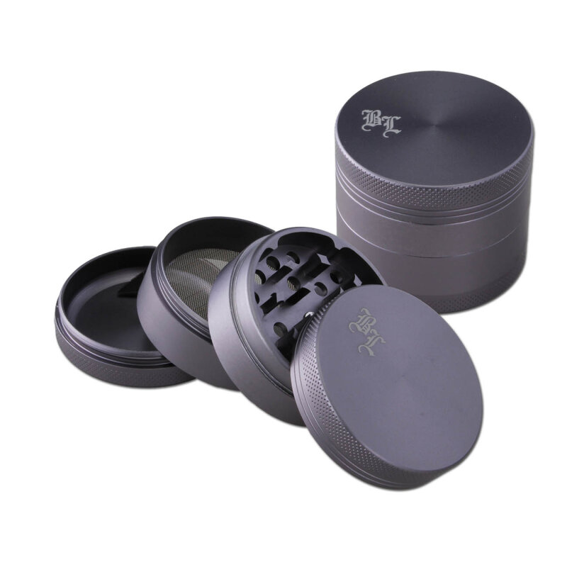 Aluminum mill Black Leaf gray 4-piece. satin matt Ø50mm