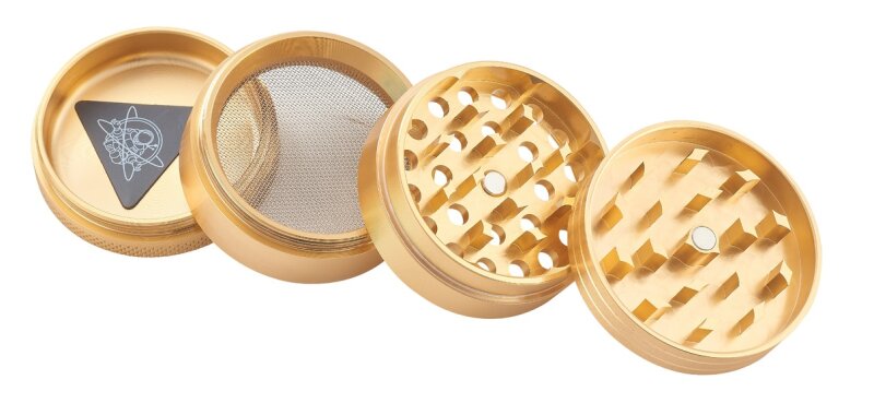 Metal grinder, 50mmØ, 4 parts, various colors