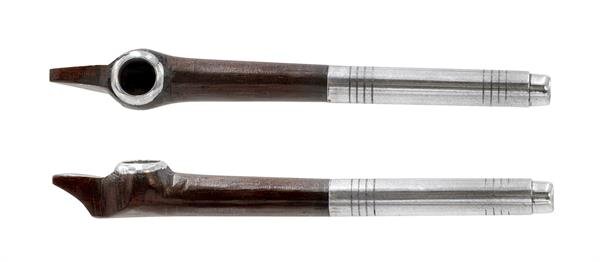 Wood/metal pipe "Lines", L 125mm