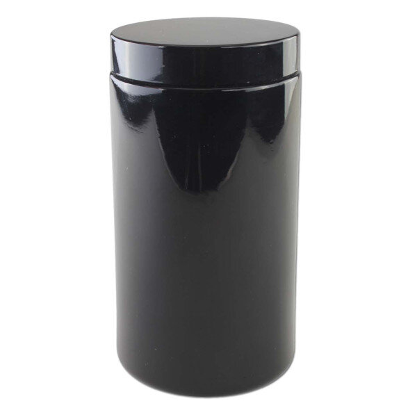 Wide mouth jars made of violet glass 500ml