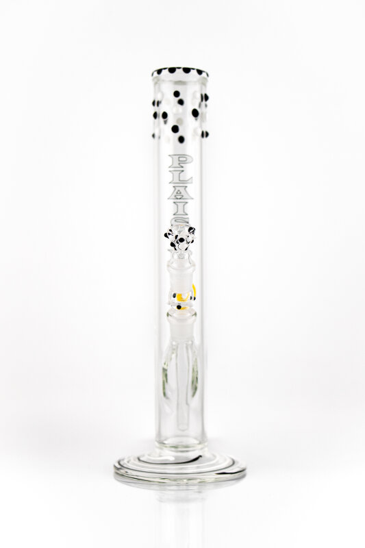 Plaisir water pipe - knobbed neck, black and white