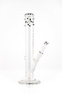 Plaisir water pipe - knobbed neck, black and white