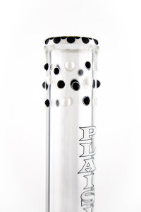Plaisir water pipe - knobbed neck, black and white