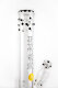 Plaisir water pipe - knobbed neck, black and white