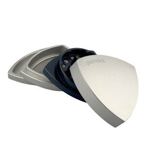 Gleichdick Alu Grinder 4-teilig Natur/Stahlblau