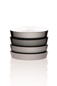 Aluminum mill steps Black Leaf 4 parts Ø 55 mm gray