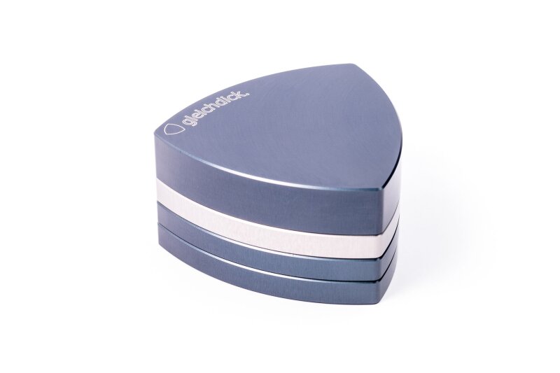 Gleichdick aluminum grinder 4-piece steel blue/natural