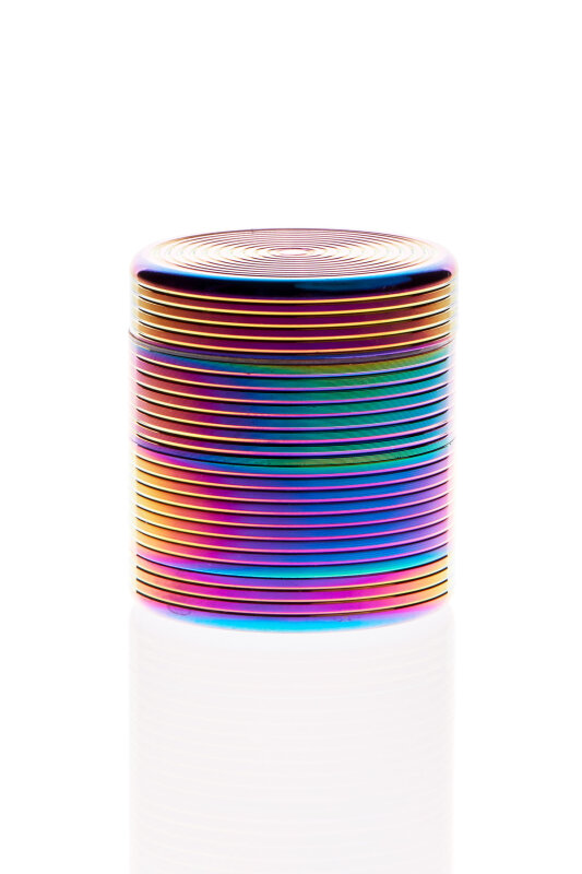 Aluminum mill Black Leaf grooves 4 parts Ø 55mm oil paints