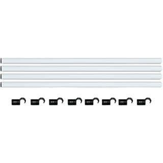 Homebox Fixture Poles, 4 Stangen 120cm, Ø 22mm, 8 Haken kurz