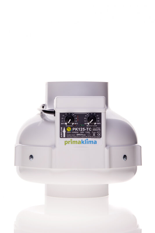 RVK 125 mm Prima Klima 400 m³/h thermostat and speed controller